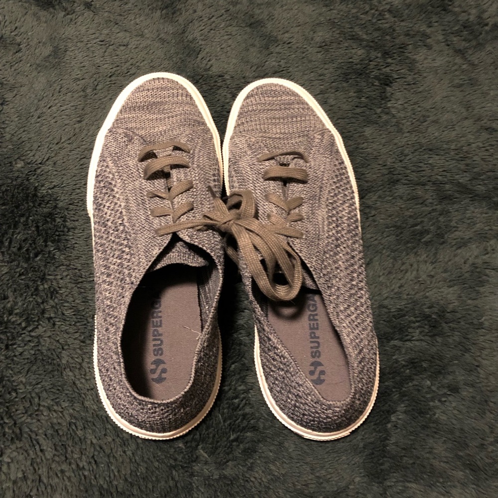 Grey Superga tennis shoes size 10
